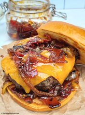 Bacon Egg Jam Cheeseburger